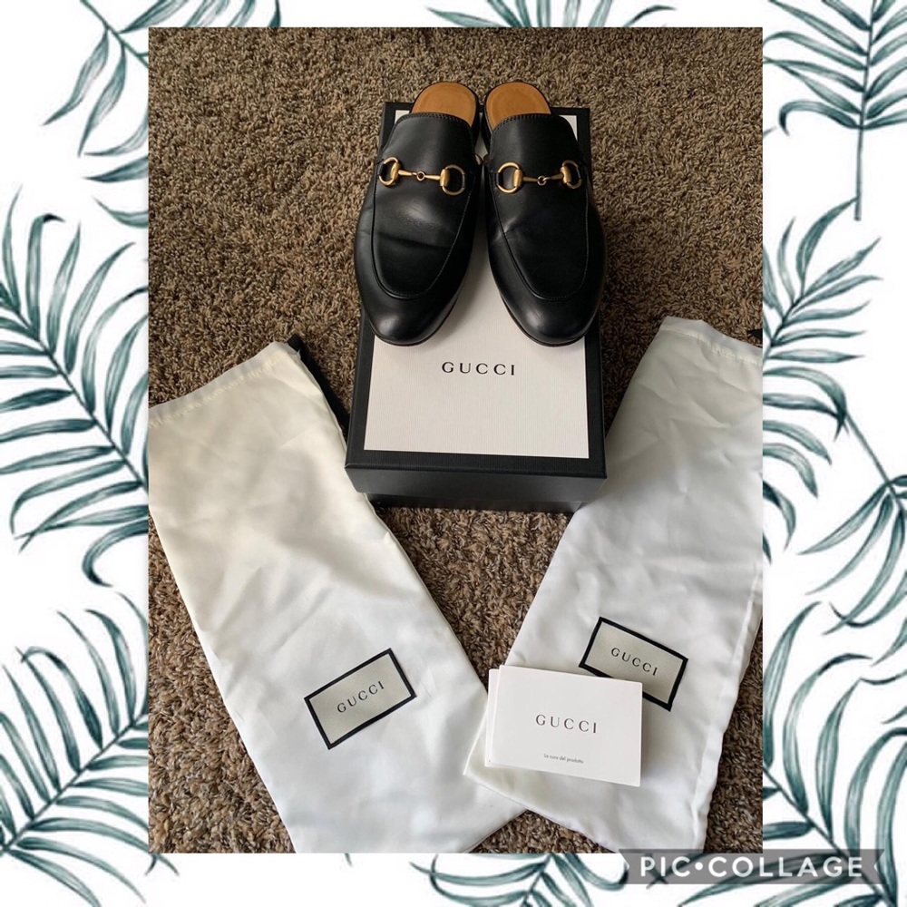 Authentic GUCCI Princeton loafer mule size 35